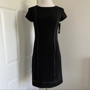 Mossimo Bobycon Faux Leather Trim Little Dress